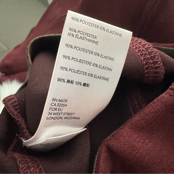 Anthropologie Faux Suede Leggings in Burgundy - Picture 5 of 6